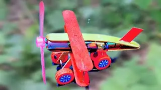 How to make an Mini  airplane with ice cream stick
