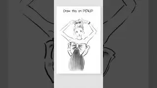 [PENUP] Live Drawing : How To Draw 'A woman wearing a dress&rsquo;
