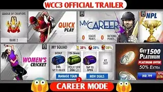 Wcc3 official trailer || career mode || by gaming videos ||