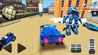 US Police Robot Car Game - Police Plane Transport - Android Gameplay