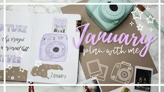 PLAN WITH ME | January 2021 Bullet Journal Setup | Polaroid theme