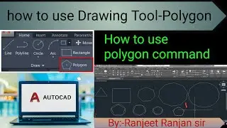 how to use Drawing Tool-Polygon॥how to use polygon command॥ polygon command #autocad #revit #cad
