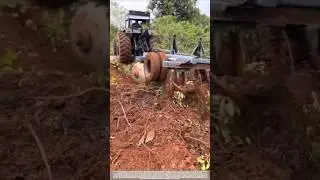 Large tractors perform deep tillage and land preparation operations