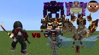 Red vs L Ender Cataclysm Bosses | Minecraft Java | Mob Battle