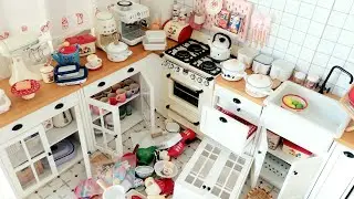 Miniature kitchen set cooking toys 💙 small  kitchen set mini toys 🩷 toys kitchen setup