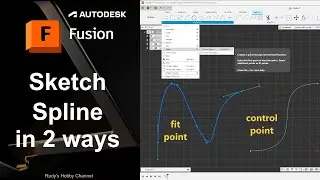 Autodesk Fusion 360 07 Sketch Splines in 2 Ways (smooth curved lines)