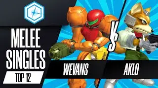 Wevans (Samus) vs Aklo (Fox) - Melee Singles Top 12 - Shine 2023