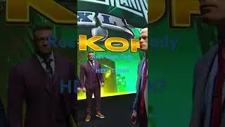 Press conference Cody gets slapped by rock