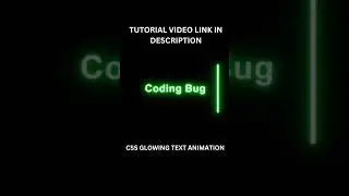 CSS Glowing Text Animation 