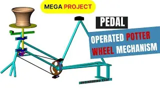 PEDAL OPERATED POTTER WHEEL |Pedal Operated Pottery Wheel | Throwing wheel - Mechanical project