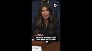 Protester interrupts Kristi Noem during House hearing