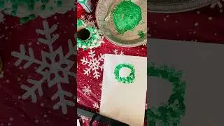 DIY Christmas card idea using Q-tips to spell the word JOY! #christmascardmaking #journalcommunity