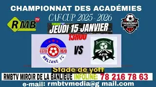 DIRECT: CAF-CUP U17 AF NOLIANE FC vs AFRICA FOOTBAL REFERENCESTADE DE YOFF