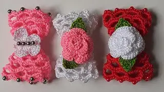 lacinhos de crochê fácil (veja o passo a passo)Valdenete crochê artes e reciclagem 👧🎀😍