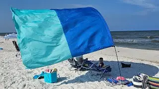 The World's BEST Beach Shade - Original Wind Powered Beach Shade #windpower #beachtent #amazonfinds