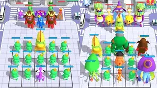 Синий монстр против монстров - слияние зелёной армии против синего монстра, Android Game Battle M...