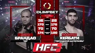Мохаммад Хейбати vs Диего Брандао HFC mma. Полный бой вечера. Hardcore Fighting Championship.