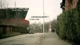 Last launch of a double hull tanker on Lindenau, Kiel 2009