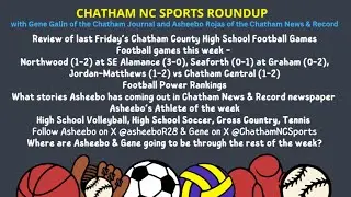 ChathamNC Sports Roundup - Coming up on 9.20.24