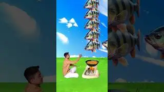 Multiple fish vs food eating game funny vfx magic #shorts #ytshorts