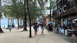 [GLOBAL WALK] ☂️비오는 보라카이 화이트비치 디몰 산책_4K HDR