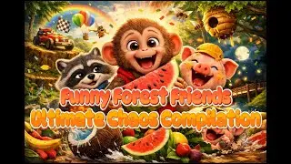 Baby Monkey Adventures 🐒🍌 | Funny Forest Friends  Ultimate Animal Chaos Compilation #funny #shorts