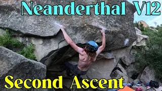 Neanderthal V12 Second Ascent, Billings Montana's Hardest Boulder Problem. #bouldering #climbing