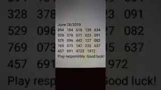 (Daily predictions) lottery numbers June 2019 pick 3&4 🔥🔥🔥 digits
