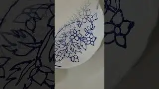 Creating Stunning Blue Pottery: Adding Depth with 3D Liner and Glass Color part 2 #art #painting