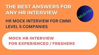 The Best Mocked HR Interview with all possible questions | Introduce | TeamWork | Salary | Notice