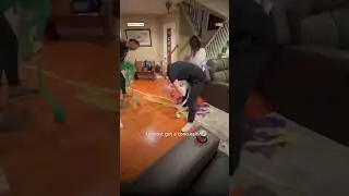 Unravel streamers as fast as you can in this family game