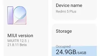 MIUI 12.5 | REDMI 5 PLUS | REDMI NOTE 5 | SMOOTH ROM | NEW UPDATE | | MiUiTr 21.8.11 | ANDROID 10
