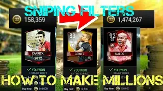 FIFA MOBILE!! MAKE MILLIONS USING THESE SNIPING FILTERS!!