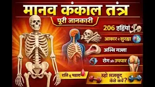 मानव कंकाल तंत्र | Human Skeletal System in Hindi | 206 हड्डियाँ पूरी जानकारी | Berojgar with Ashok.