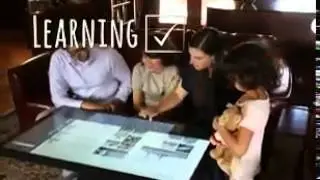 Advert for the huge multi touch coffee table
