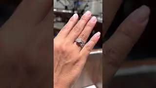 Hawaiian Heirloom Engagement Ring in White Gold with Diamonds