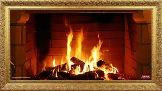 Frame TV Art Cozy Fireplace Loop – Relaxing 4K Fire Ambience with Gentle Crackles