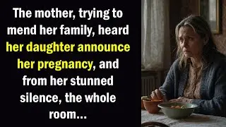 The mother, trying to mend her family, heard her daughter announce her pregnancy, and...