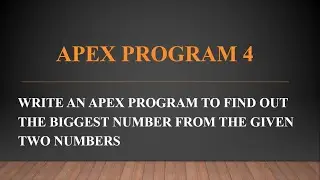 Apex Program for Practice 4