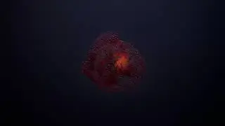 Glowing Neon Orange Sphere 4k Looped Background [Royalty-Free / No copyright / Stock Video]