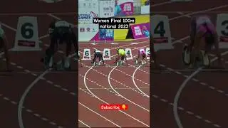 100m final women || national games 2023 #athlete #100m #fitness #sports #2023