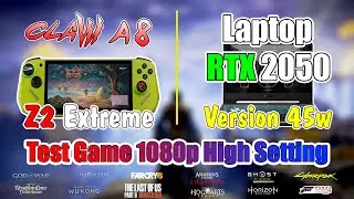 Handheld MSI Claw A8 vs RTX 2050 Laptop: 1080p High Settings Gaming Test