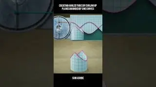 Creating angled tubes by curling up planes bounded by sine curves #vfx #shorts