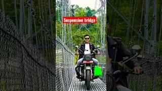 BULLET RIDE AT SUSPENSION BRIDGE ll Royal Enfield classic 350 #viral #shorts