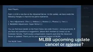 MLBB advance server update patch notes 1.8.48