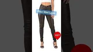 Wakee Wax Wet Look High Rise Jeans In Chocolate 7068. #chocolatebrown #wax #wet #jeans #trends