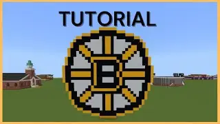 Minecraft Tutorial: How To Make The Boston Bruins NHL Logo!