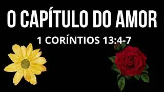 O CAP&Iacute;TULO DO AMOR!  ( 1 Corintios 13:4-7