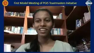 PGIS Toastmasters Initiative Demo meeting 1