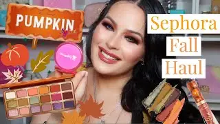 Sephora Fall Haul 🍁 NEW Fall Makeup 2020 🍂 Too Faced Pumpkin Spice Palette, Rare Beauty & MoRe!